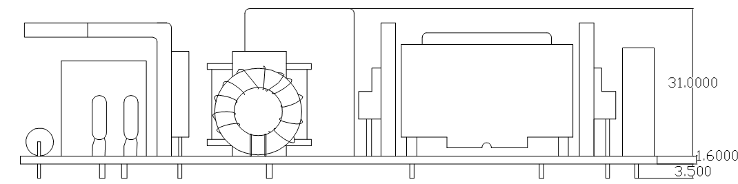 Single Output Type and 150W Output Power ac/dc 53 to 2.8v switching power supply(图3)