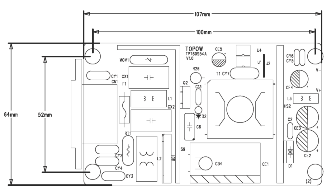 60W bare board power supply (54V)(图4)