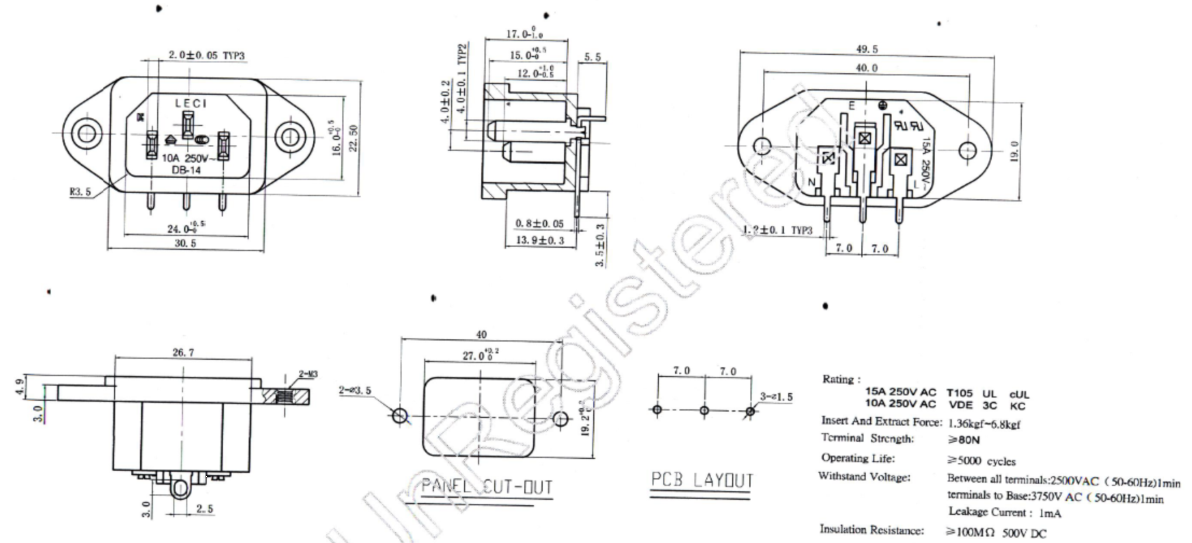 60W bare board power supply (54V)(图3)