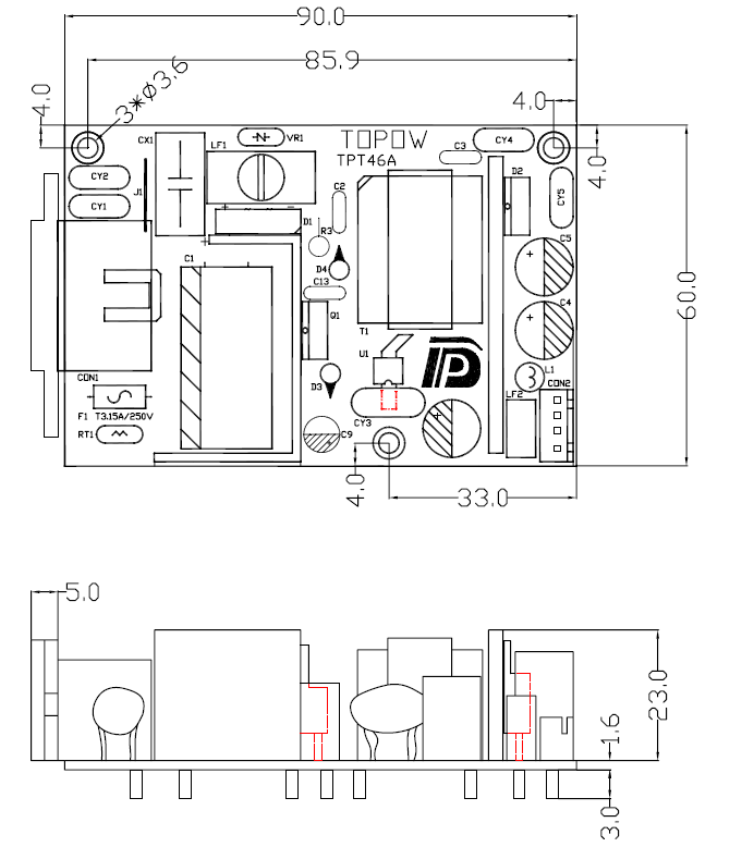 46W bare board power supply(图1)